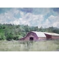 thumbnail image 2 of Curinga, Kim 18x15 White Modern Wood Framed Museum Art Print Titled - Barn in the Pasture, 2 of 4