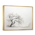 thumbnail image 2 of Designart Large Tree Gold framed wall art, Grey White Tree Subtle Charm I , Trees framed wall art decor, Grey Traditional Gold framed wall art, 32x24 inches Gold Frame, 2 of 5