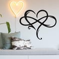 thumbnail image 3 of Wosthever Arte de pared de Metal de corazón sin fin único para decoración de arte de la pared del Día de San Valentín papel tapiz de amor Decoración del hogar, 3 of 6