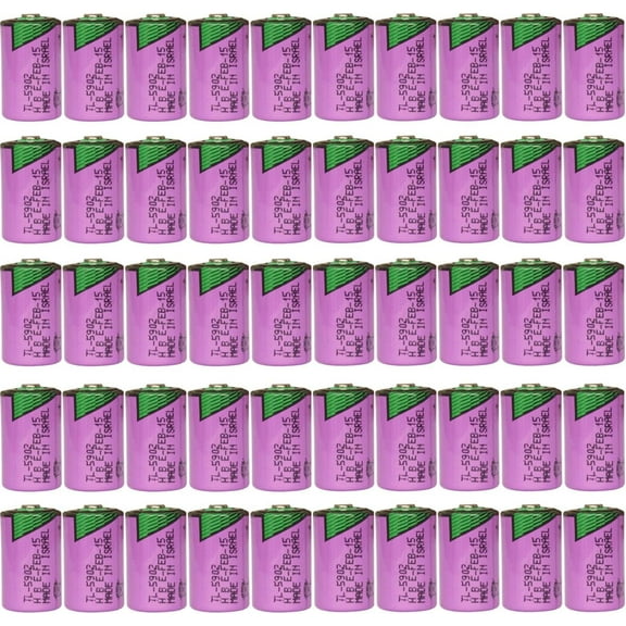 (Pack of 50) TL-5902 3.6V Battery 1200mAh for Tadiran TL-5902 Size 12AA Lithium Batteries TL-5902/S TL-2150/S ER14250 SL-350