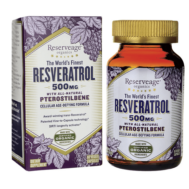 Reserveage Nutrition Resveratrol with Pterostilbene & Active trans