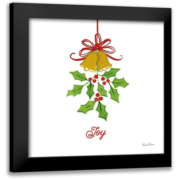 Zaman, Farida 12x12 Black Modern Framed Museum Art Print Titled - Holiday Holly