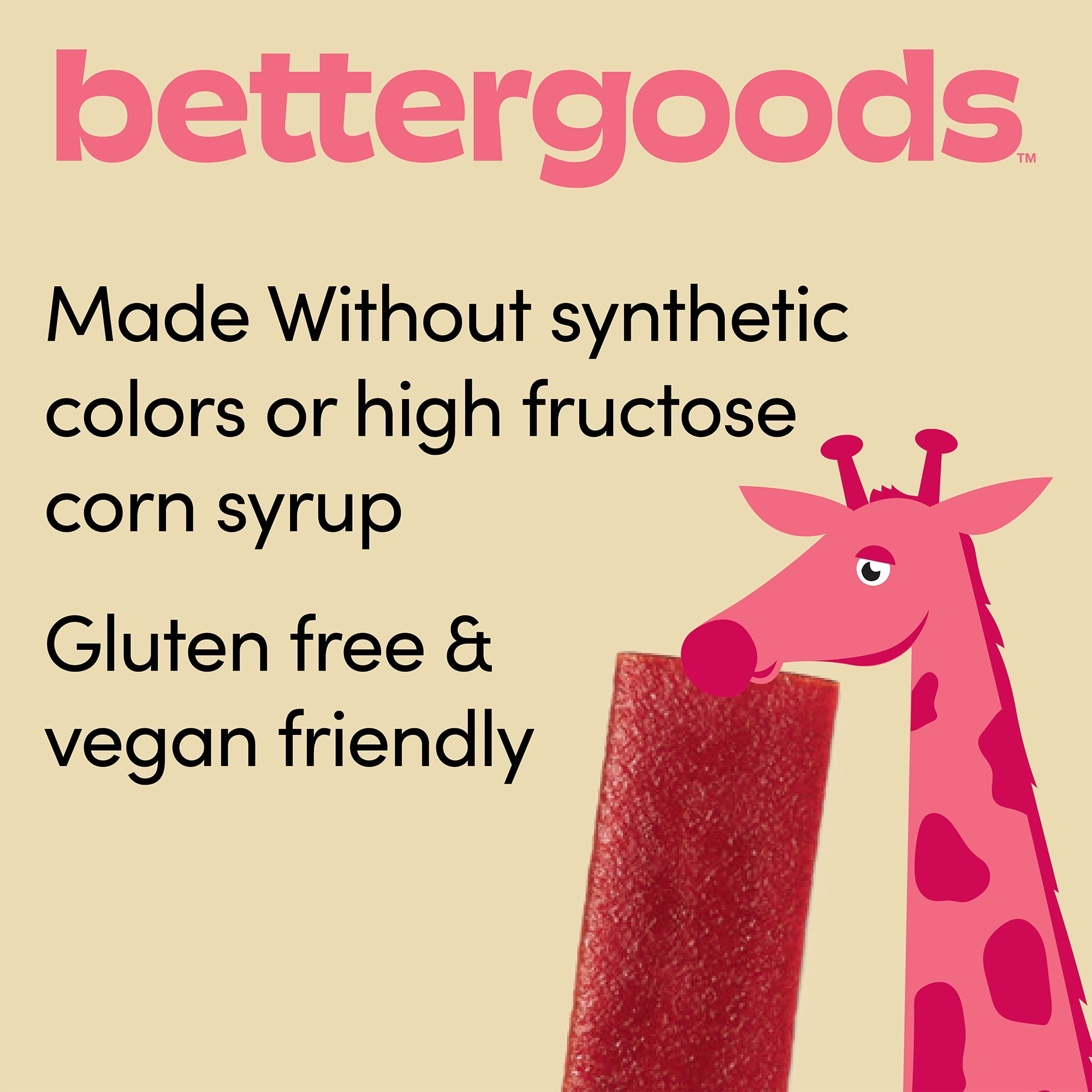 bettergoods Strawberry Fruit Strips, 8.8 oz, 18 Count