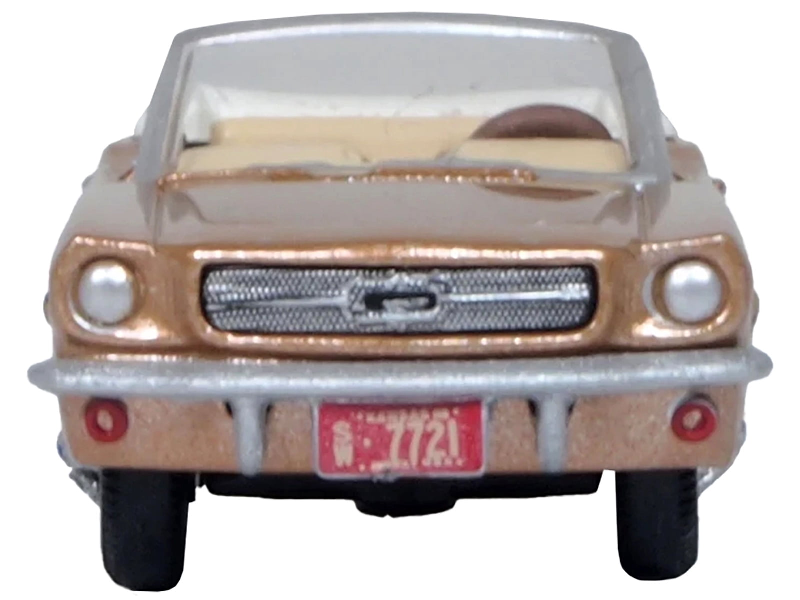 1965 Ford Mustang Convertible Prairie Bronze Metallic 1/87 (HO) Diecast Model Car by Oxford Diecast