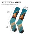 thumbnail image 4 of Rateoe Blue Watercolor Duck Compression Socks for Women and Men 20-30mmHg-Circulation Support Socks Knee High Nurse Pregnant Running Medical and Travel Athletic, 4 of 7