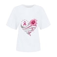 thumbnail image 4 of Njagoc3 Women Lightweight Jersey Knit with Interlocking Hearts Art Unity Crewneck Breast Cancer Shirt for, 4 of 6