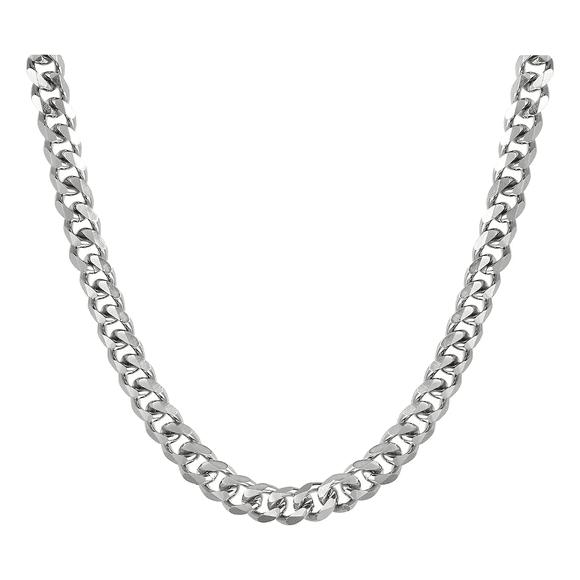 Collar Cubano Eslabón Unisex De Acero Inoxidable Xtellar Plateado