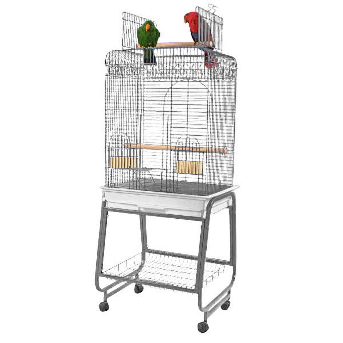 702 White Economy Play Top Bird Cage with Removable Stand, by A&E Cage Company