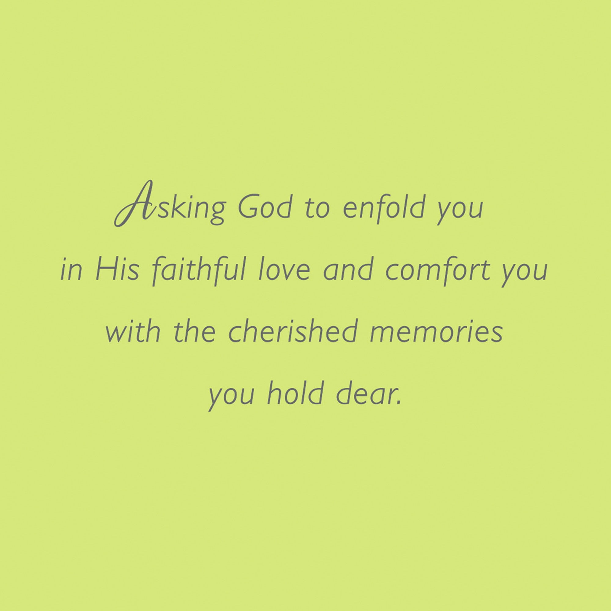 DaySpring Religious Sympathy Card (Cherished Memories and God's Faithful Love)
