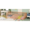 thumbnail image 4 of Jins & Vico Kids Twin Plywood+MDF Open-Frame Beds, Natural, 4 of 9