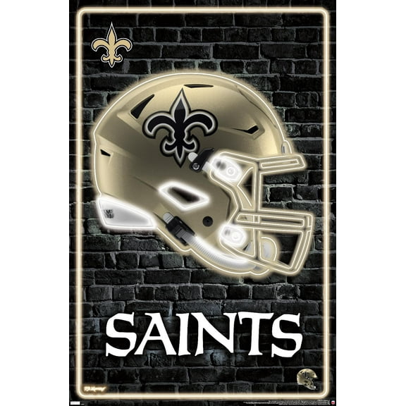 NFL New Orleans Saints - Neon Helmet 23 Wall Poster, 22.375" x 34"