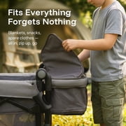HARPPA Foldable Wagon Stroller for 2 Toddlers with Pull & Push Handle, Canopy, 32.9lbs,Gray