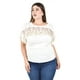 thumbnail image 4 of Blusa casual con lentejuelas Roman Fashion /Tallas Extras, 4047 (Blanco) blanco 38, 4 of 6