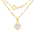 thumbnail image 1 of Cadena GARGANTILLA Casa del Anillo CORAZÓN bisel ZIRCONIA ORO SÓLIDO 10k 8 Mm, 1 of 5