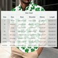 thumbnail image 2 of Men's St. Patrick's Day Polo Shirt Slim Fit Collared Button Short Sleeve Pullover Clover Print Shirts, 2 of 4