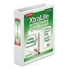 Cardinal XtraLife ClearVue Non-Stick Locking Slant-D Binder, 1.5" Cap, 11 x 8 1/2, White