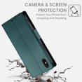 thumbnail image 3 of Allytechgroup for Apple iPhone XS Max Case Wallet, Retro PU Leather Slim Fit Business Style Magnetic Closure Cards Slots RFID Blocking Phone Case for Women Men, Darkgreen, 3 of 6