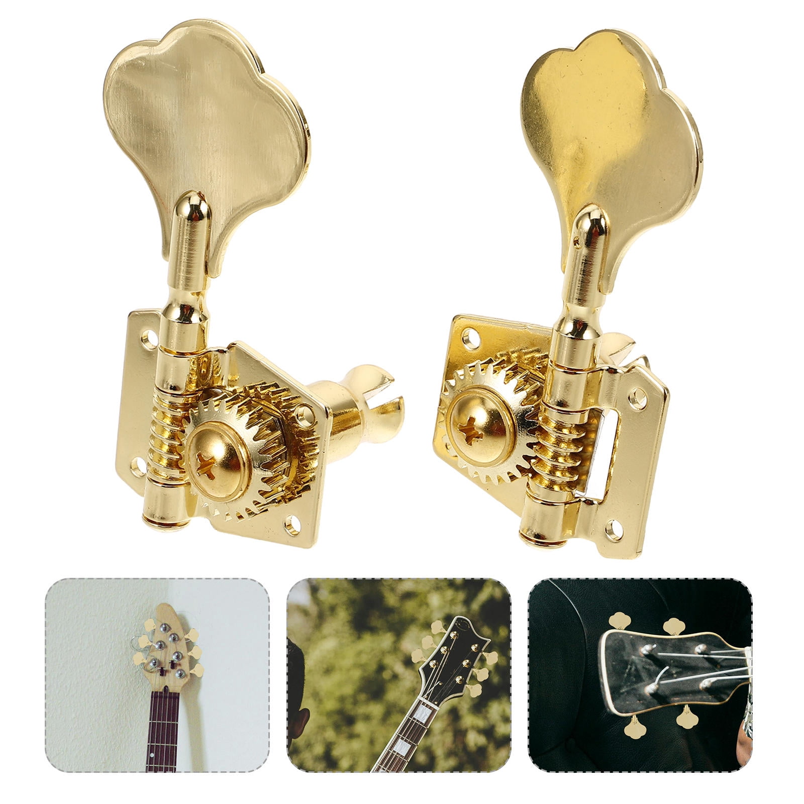 FOMIYES Guitar Tuning Keys Golden Zinc Alloy for Guitar Durable Replacement Tuners