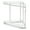Clear, variant on mDesign Steel/Plastic 2-Tier Freestanding Bathroom Corner Organizer Shelf, Clear