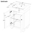 thumbnail image 3 of 24inch Bathroom Vanity with Single Top Sink, Freestanding Modern Bathroom Storage Cabinet With 2 Drawers & 2 Doors, Single Sink Vanity For Small Space Home, 3 of 9