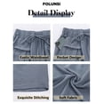 thumbnail image 2 of FOLUNSI Palazzo Woven Pants - Elastic Waist, Wide Leg, Lounge - Women, 2 of 9