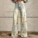 thumbnail image 1 of WILLBEST Jeans Mujer Pantalones Vaqueros de Pierna Ancha para Mujer, de Cintura Alta, Informales, Holgados, Con Estampado Floral de Los Años 90, a La Moda, Cómodos y Elásticos. Chica, 1 of 6