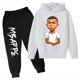 thumbnail image 2 of Conjunto de sudadera y pantalones con estampado de Mbappé para niños, primavera y otoño de 2024, conjunto de ropa deportiva de 2 piezas para niños y niñas, ropa para niños, 2 of 5