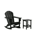 thumbnail image 2 of WestinTrends Malibu 2 Piece Outdoor Rocking Chair Set, All Weather Poly Lumber Porch Patio Adirondack Rocking Chair with Side Table, Black, 2 of 10