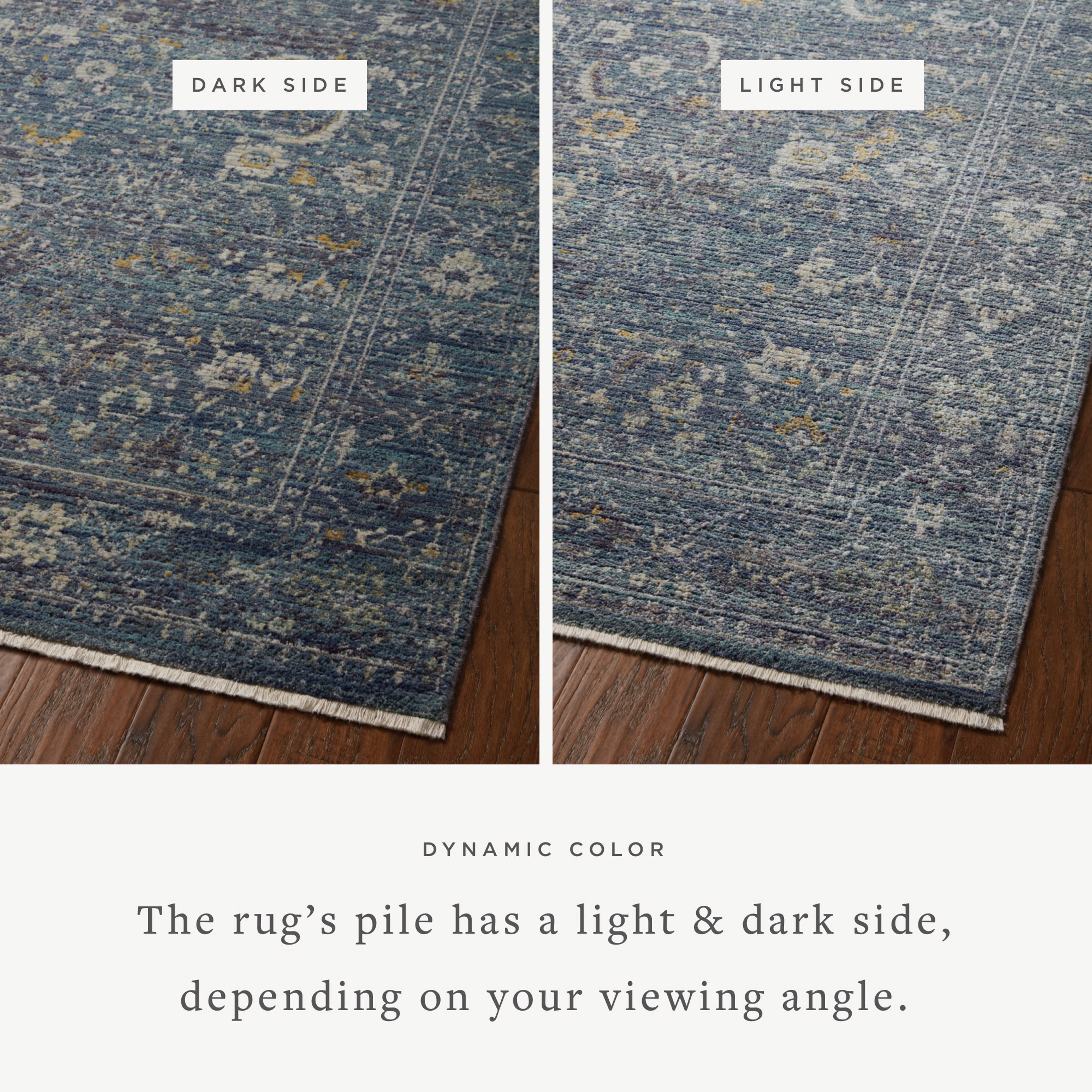 Jean Stoffer x Loloi Bradbury Ocean / Gold 2'-6" x 8'-0" Runner Rug