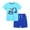 Sky Blue, variant on Atogsazn Children's Boys Summer Set Kids Printed Short Sleeve T Shirt and Shorts 2 Piece Outfit Clothes Sky Blue 4-5 Years