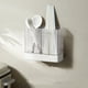 thumbnail image 1 of Soporte de Pared para Utensilios de Cocina | Estante de Plástico para Cubiertos con Bandeja de Drenaje | Organizador para Cucharas, Cuchillos y Palillos | Blanco/Café/Verde, 1 of 6