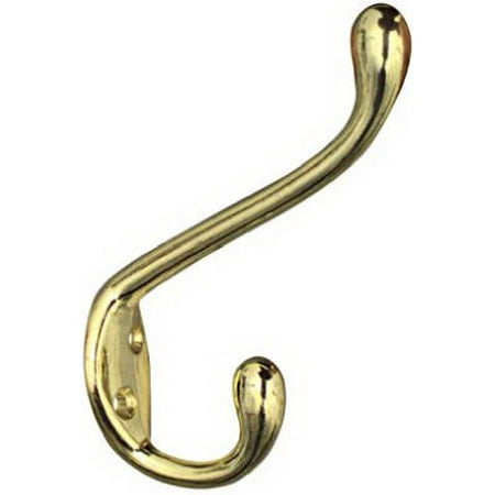 

National Heavy Duty Bright Brass Garment Hook