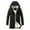 Black, variant on Herrnalise Men's faux fur CollarHooded Casual SolidHooded ZipperHooded Mid Length Long Sleeve Jacket Coats M-4XL Black
