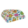 thumbnail image 1 of Marine Foot Rest, Aquatic Theme with Colorful Cartoon Fish Swimming in Exotic Ocean Image, Non-Slip Backing Adjustable Ergonomic Memory Foam Leg Support for Office, Multicolor, by Ambesonne, 1 of 5