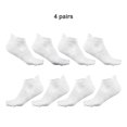 thumbnail image 4 of Qarigey 4 pares de calcetines cortos transpirables y ligeros con forro para correr, calcetines de cinco dedos para hombres, duraderos Medias blanco, 4 of 6