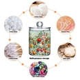 thumbnail image 6 of Yayeee 2 Pack Qtip Holder Bathroom Cotton Swab Canister with Lid Clear Dispenser Set, Green Floral Tomatoes, 6 of 6