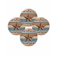 thumbnail image 7 of 13 Inch Round Placemats Set of 4, Western Texas Star Retro Non Slip Heat Insulation PP Table Mats, Vintage Farmhouse Blue Brown Wood Grain Washable Place Mats for Kitchen Dining Party Table Decor, 7 of 7