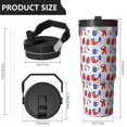 thumbnail image 4 of Christmas 30oz Handheld Travel Tumbler with Handle – Double Wall Stainless Steel Insulated Cup, Flip Straw Lid, Leak-Proof & BPA-Free for Hot and Cold Drinks – Durable Coffee & Juice Mug Black, 4 of 7