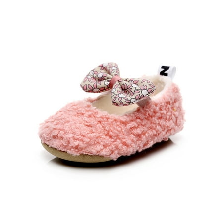 

Gomelly Newborn Baby Shoes First Walkers Flats Soft Sole Crib Shoe Non-slip Loafer Toddler Boys & Girls Toddlers Loafers Pink 6C