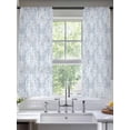thumbnail image 3 of Haze Blue Boho Semi Sheer Curtains 72 Inch Length 2 Panels Set, Neutral Middle Century Turkish Pattern Sheer Kitchen Curtain Privacy Voile Window Curtain for Living Room Bedroom Rod Pocket Drapes, 3 of 7
