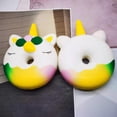thumbnail image 2 of Paquete de 2 donas de unicornio jumbo de 15 cm, suaves y perfumadas, de crecimiento lento, para aliviar el estrés, juguetes para niños., 2 of 5
