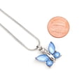 thumbnail image 4 of Women's Cremation Jewelry Rhinestone Butterfly Corn Flower Blue Funeral Urn Pendant Necklace for Ashes Remembrance Memorial Keepsake with Free Fill Kit and Velvet Jewelry Box, 4 of 8