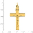 thumbnail image 3 of Finest Gold Sterling Silver Gold-Plated Polished INRI Crucifix Cross Pendant, 3 of 3