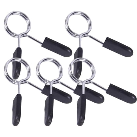5Pcs 24mm Dumbbell Barbell Clamps Spring Clip Collars for Powerlifting Cross Fit Weightlifting Gym