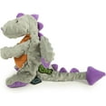 thumbnail image 2 of goDog Dragons Squeaky Plush Dog Toy, Chew Guard Technology - Gray, Large, 2 of 9
