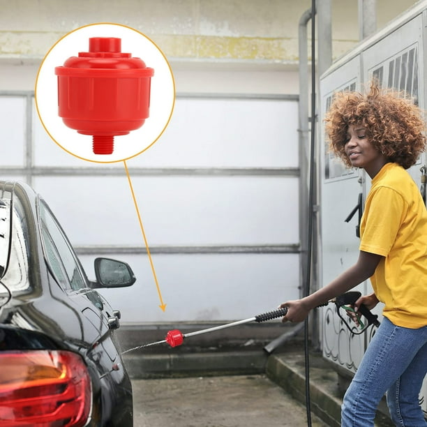 Filtro de Pistola de Pulverizacia Desechable, Filtro de Aire Desechable de PlásTico Resistente Al Desgaste de 1/4 Pulgadas de Rosca Roja para Gasoloides