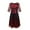 Wine, variant on Sequined Dress for Women Round Neck Gothic Dress Floral Flowy Long Ankle Lebgth Dresses Lace Half Sleeve Medieval Dress Elegant Renaissance Dress for Cosplay Halloween