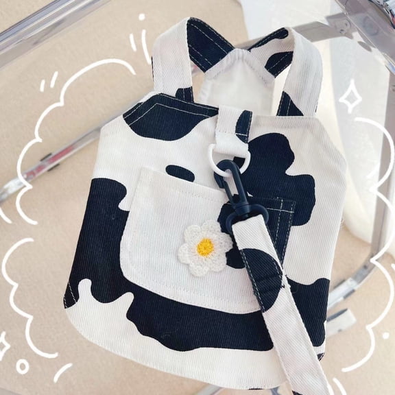 Yidarton Pet Clothes Cotton Denim Vest Traction Clothes Teddy Bear Small Cat And Dog Go Out To Walk The Dog Chest And Back M