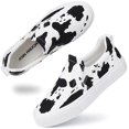 thumbnail image 2 of Womens Slip on Sneakers Comfortable Walking Shoes in Cow Pattern, 2 of 7