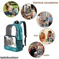 thumbnail image 4 of Xoenoiee Turtle Jellyfish Fish Print PVC School Backpack for Kids, 17 Inch Clear Bookbag for Boys, Lightweight Schoolbag Waterproof Knapsack for Preschool, Primary, Kindergarten School Supplies, 4 of 7